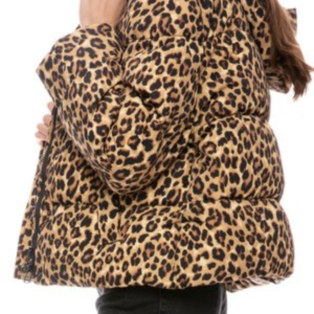 Veronica Beard Casper Leopard-Print Puffer Down Jacket - Picture 8 of 14